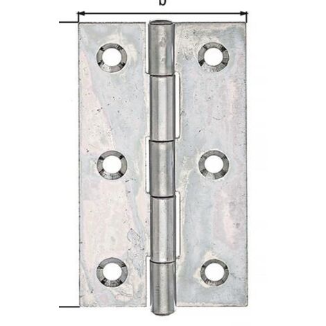 Scharnier Höhe 82 mm Breite 45 mm Stärke 1,25 mm Stahl sendzimirverzinkt schmal
