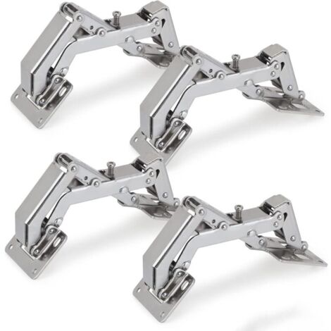 Scharniere für Küchenschränke, 170°-Scharniere, unsichtbare Scharniere, Weitwinkel-Türscharniere, 4er-Set, mit Soft-Close-Dämpfung