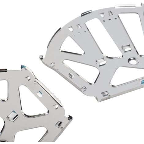 Scharniere für Schuhregale und Kommoden aus Edelstahl, 3-stöckig, silberfarben, 2er-Set, robust, zur Reparatur