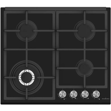 SCHAUB LORENZ Piano Cottura a Gas 4 Fuochi Nero 60cm SSPC604GFG