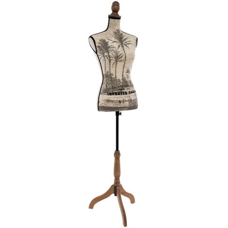Schaufensterpuppe Colonial - Metall und Holz H 160 cm - Atmosphera - Mehrfarbig