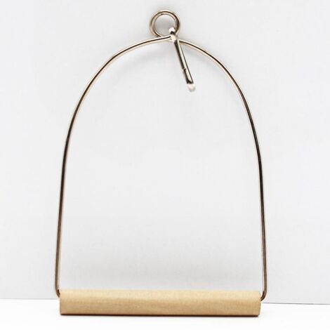 Schaukel aus Metall und Holz, 14,5 cm x 8 cm – Papageienspielzeug