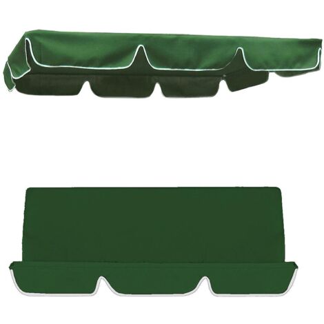 Schaukel-Sonnenschirmbezug (Grün, 164 x 114 x 15 cm) – Hochwertiger, wasserdichter und UV-beständiger Ersatzbezug aus Polyester für Sonnenschirme, geeignet