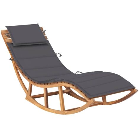 Schaukelliege mit Auflage Massivholz Teak