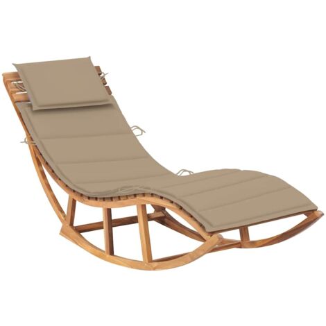 Schaukelliege mit Auflage Massivholz Teak