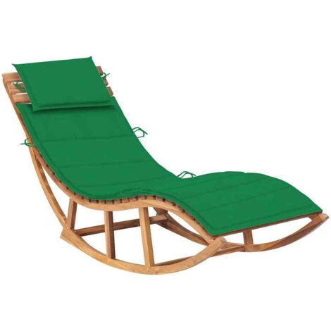 Schaukelliege mit Auflage Massivholz Teak
