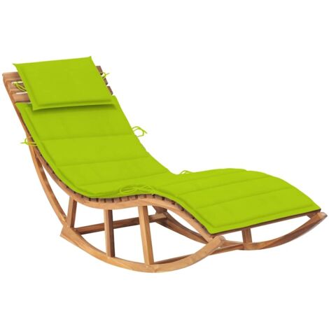 Schaukelliege mit Auflage Massivholz Teak