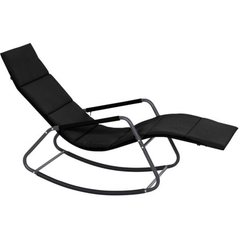 Schaukelliege mit Kissen Aliano black