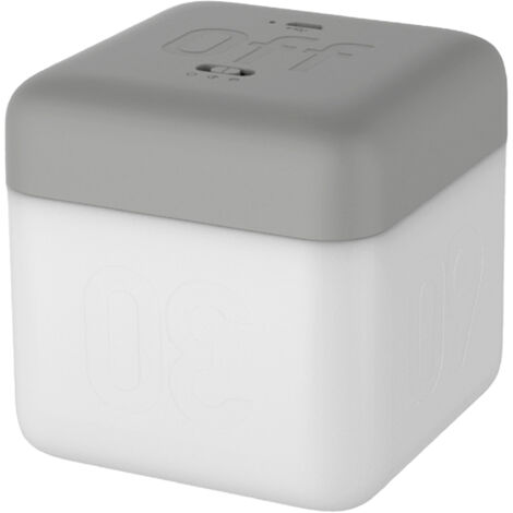 Schaukelnde Würfel-Nachtlampe mit Timer, USB-aufladbar, 2 Helligkeitsstufen (warmweiß 3000K), für Kinderzimmer oder Büro