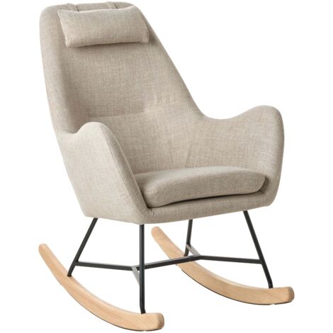 Schaukelsessel ARRIE Stoff Hellbeige
