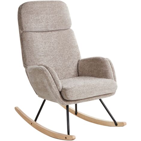 Schaukelsessel KVELIA Stoff Taupe