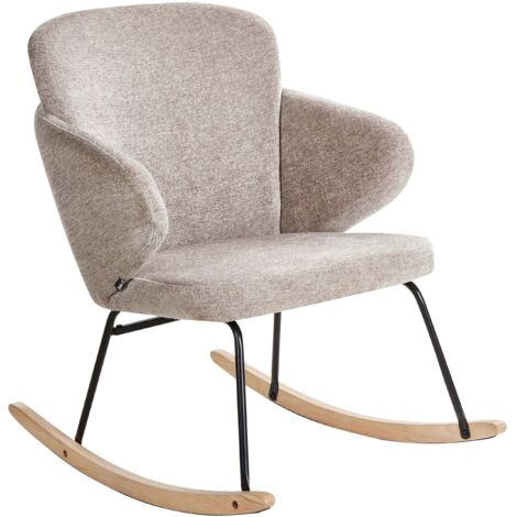 Schaukelsessel VIKEN Stoff Taupe