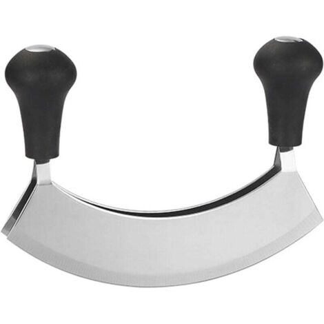 Schaukelzerkleinerer, Kräutermesser, Hackmesser, Halbmondzerkleinerer, Rundmondzerkleinerer, Doppelklingen-Kräuterschneider, Zerkleinerer, Handzerkleinerer, Gemüsezerkleinerer, Kräutermesser mit 2 Kli