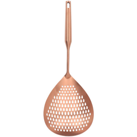 Schaumlöffel aus lebensmittelechtem Edelstahl 304, langer Griff, großes Fassungsvermögen, Küchensieblöffel, roségoldene Oberfläche