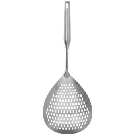 Schaumlöffel aus lebensmittelechtem Edelstahl 304, langer Griff, großes Fassungsvermögen, silberfarben