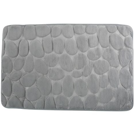 SCHAUMSTOFF BADTEPPICH STEINE GRAU 40X60 CM