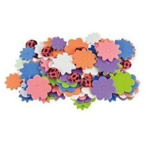 Schaumstoff-Blumenaufkleber 88 Stück