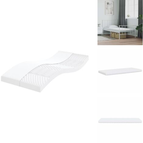 Schaumstoffmatratze Weiß 80x220 cm 7-Zonen Härtegrad 20 ILD - Schaumstoffmatratze - Schaumstoffmatratzen - Matratze - Matratzen
