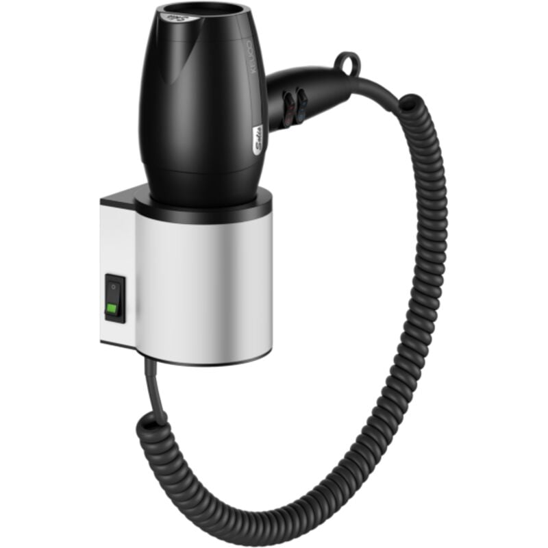 Sèche-cheveux Plan 14995170037 aluminium argent anodisé / noir gris avec Halter - Keuco