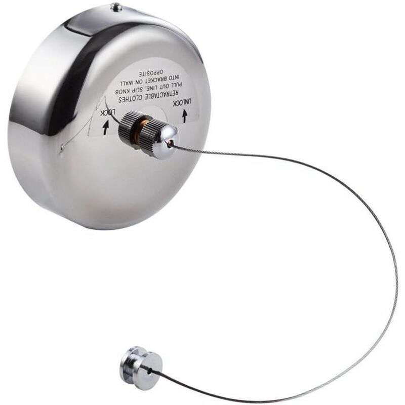 Sèche-linge télescopique en acier inoxydable Sèche-linge télescopique en chrome poli Corde réglable 2,8 m Balcon intérieur et extérieur(