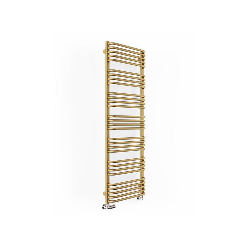 Sèche-serviette eau chaude doré de 1580mm de haut et 500mm de large - 793 Watt - ALE1580/500SXBRA