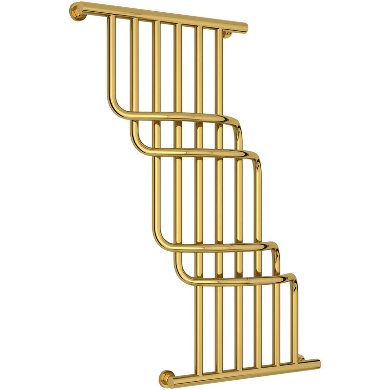 Sèche serviette doré eau chaude cascade bis