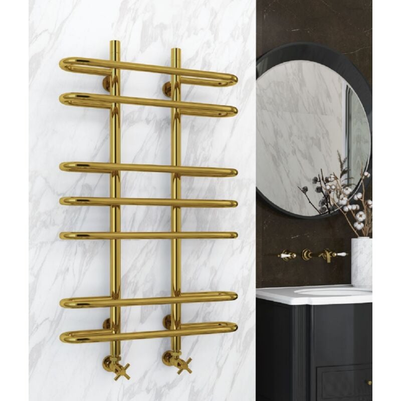 Sèche serviette doré eau chaude furore