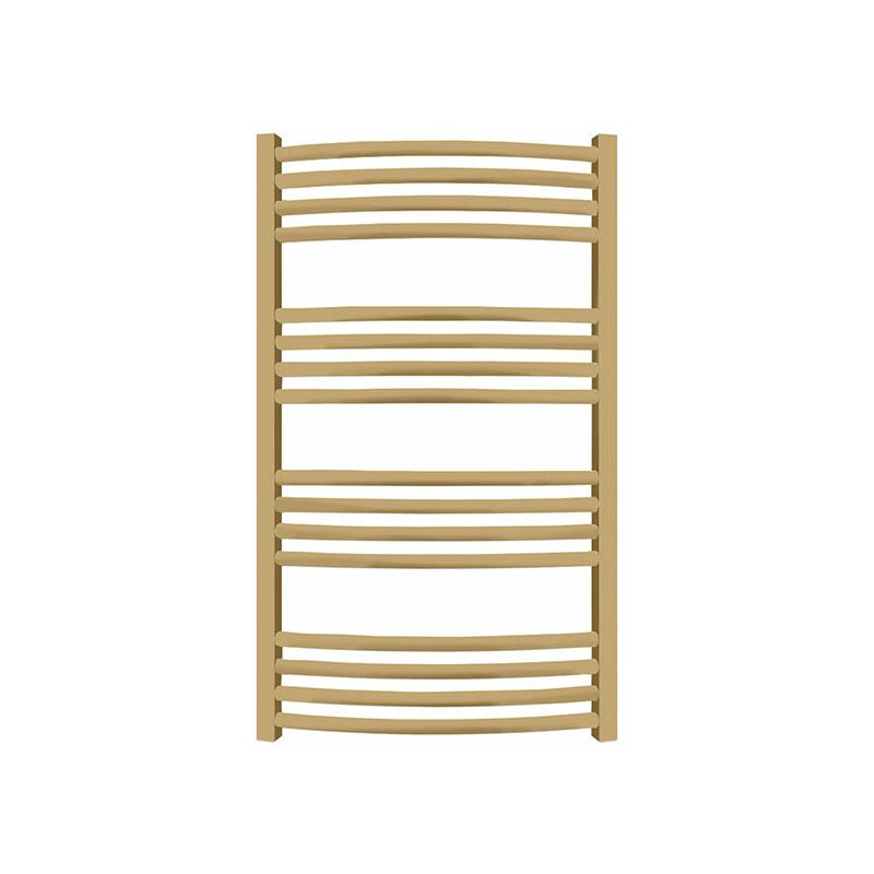 Matisère - Sèche-serviette eau chaude doré de 660mm de haut et 436mm de large - 262 Watt - LEN660/436SXBRA