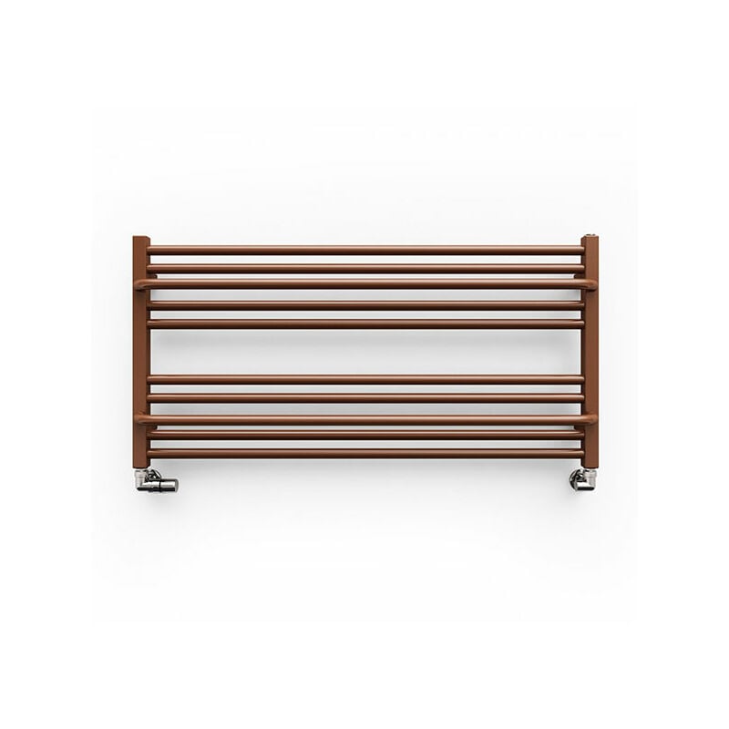 Matisère - Sèche-serviette eau chaude horizontal - couleur marron ral 8004 - HxL 500x1000mm - 290 Watt - LIM500/1000SX8004