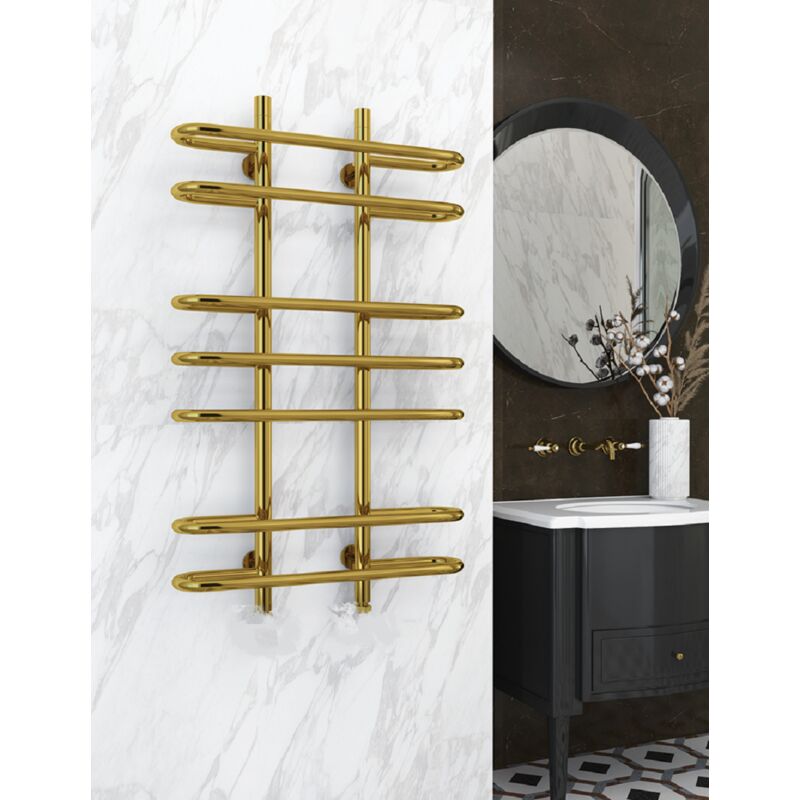 Otitec - Sèche-serviette éléctrique doré Furore, Dimensions:1000x600