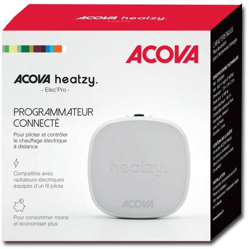 Acova - Sèche-serviette Soufflant regate + air électrique 1500W (500W+1000W) TSX050-050IFS - Blanc 603 - ral 9016