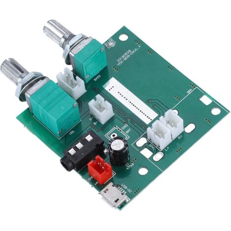 Scheda amplificatore 5.0 5V Modulo amplificatore portatile a 2.1 canali con cavo di collegamento per altoparlanti