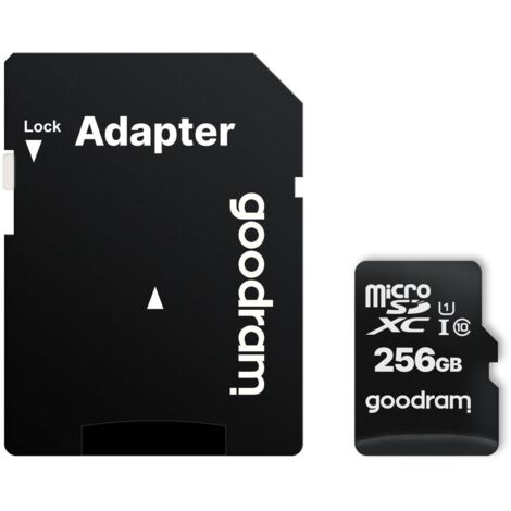 Scheda di Memoria MicroSDXC UHS-I da 256 GB Classe 10 con Adattatore SD