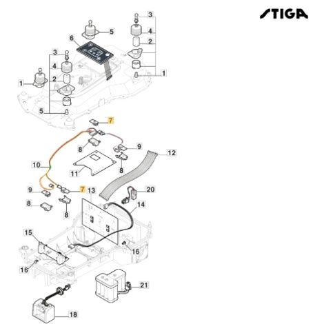 Scheda elettronica sollevamento robot modelli G300 ORIGINALE STIGA 122720216/1