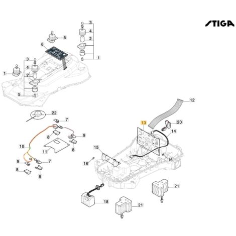 Scheda madre robot tagliaerba modelli A3000 A5000 ORIGINALE STIGA 122720247/0