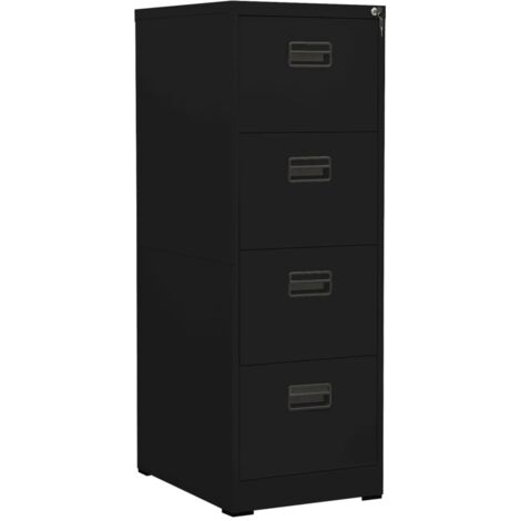 Schedario Nero 46x62x133 cm in Acciaio vidaXL 276677