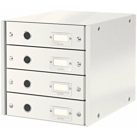 Schedario WOW Bianco con 4 Cassetti Leitz
