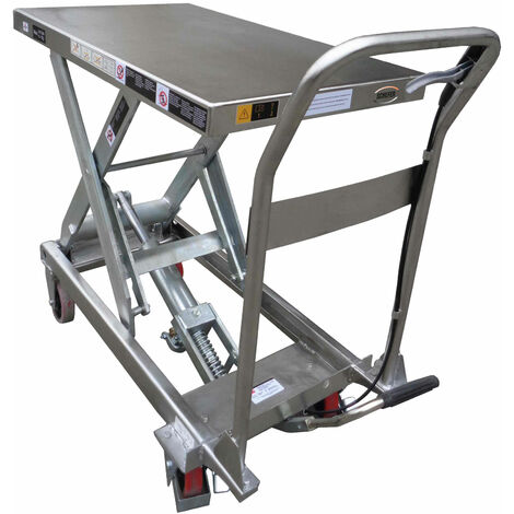 Schefer mobiler Hubtisch SHWI Premium Edelstahl Tragkraft 100 kg