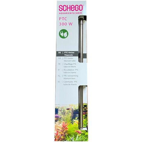 SCHEGO PTC-Heizer Titanrohr - energieeffizienter Aquarium Heizstab - 300W