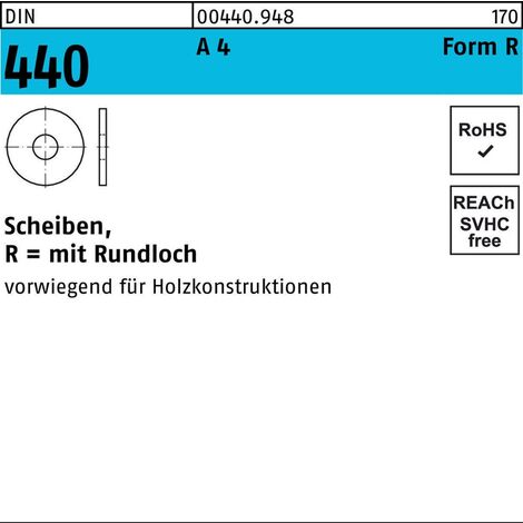 Scheibe DIN 440 R 9 x 28 x 3 A 4