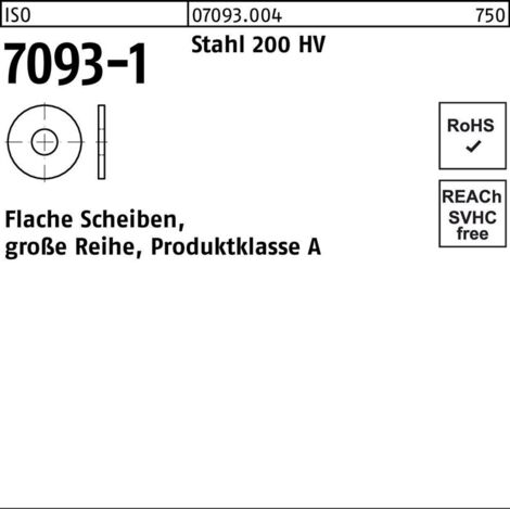Scheibe DIN 9021/ISO 7093 3,2x9x0,8mm Stahl blank 10000 Stk
