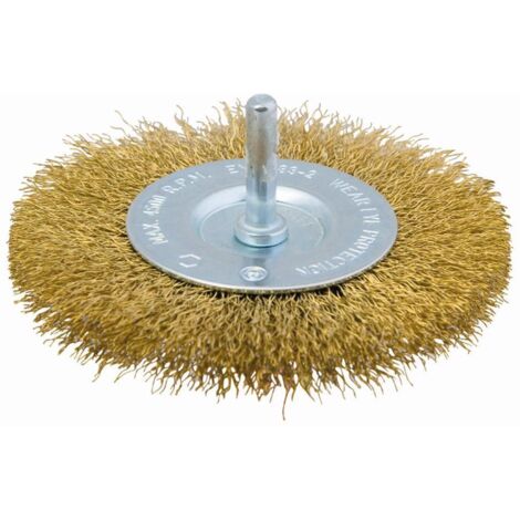 Scheibenbürste verm100 mm 0,3 mm gewellt, 6 mm-Schaft