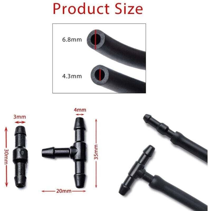 Image of Scheibenwaschdüsen-Kit für Chrysler/Dodge Jeep Ram, 2 Meter Schlauch mit Anschluss 5303833AA