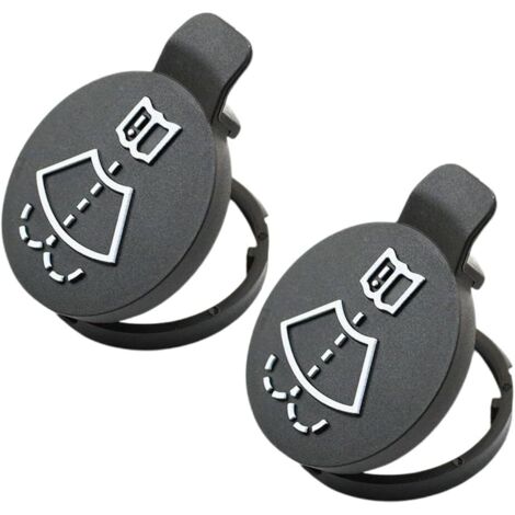 Scheibenwaschflüssigkeitsbehälterdeckel, 2er-Set, für Buick Cadillac (schwarz)