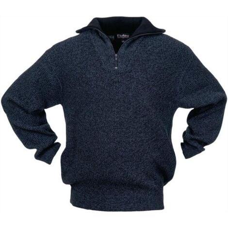 FP SCHEIBLER Pullover Größe M schwarz / blau-meliert - 8368-M