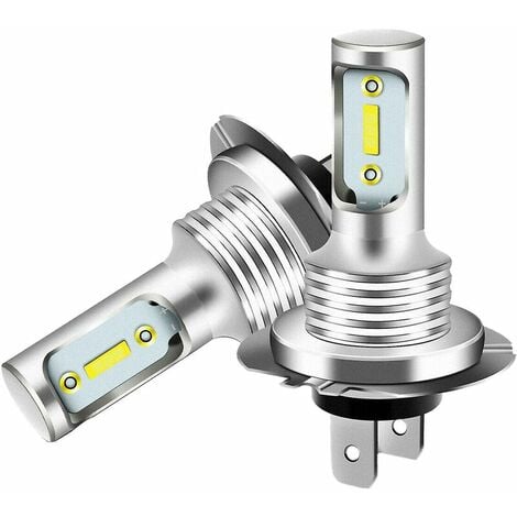 H7-LED-Lampen für Nebelscheinwerfer, Fernlicht, Abblendlicht und  Scheinwerfer, lüfterlos, 6000 K Kaltweiß, CSP-Chips, Play and Plug, Ersatz  für Halogenlampen (2 Stück)