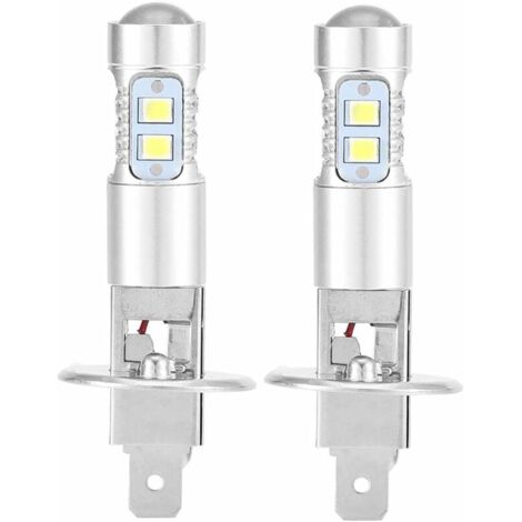 Scheinwerferbirnen, 2x H1 6000K Superweiß 100W LED-Scheinwerferbirnen-Kit Abblendlicht