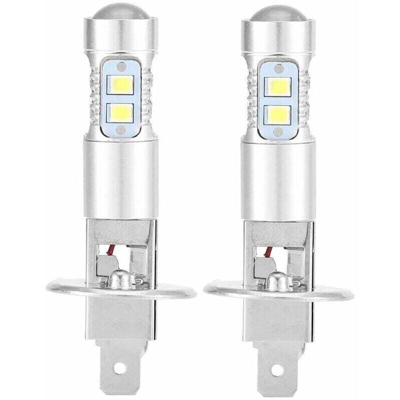 Image of Scheinwerferlampen, 2x H1 6000K Ultra White 100W Abblendlicht-LED-Scheinwerferlampen-Kit