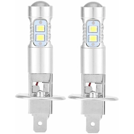 XVX Scheinwerferlampen, 2x H1 6000K Ultra White 100W Abblendlicht-LED-Scheinwerferlampen-Kit