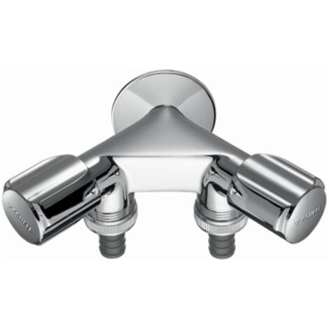 Schell Comfort NA-Doppelventil RV, zwei Schlauchanschlüsse, DN 15 G 1/2" AG, Chrom
